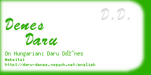 denes daru business card